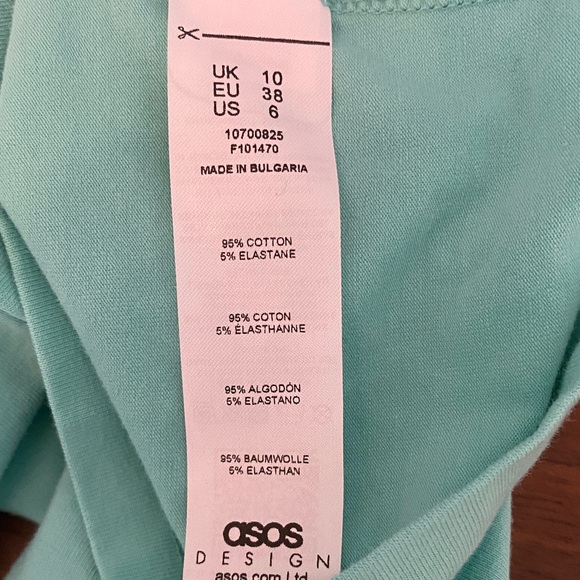 Asos Mint Aqua Long Sleeve Women's Cop Turtleneck Top - Picture 7 of 8